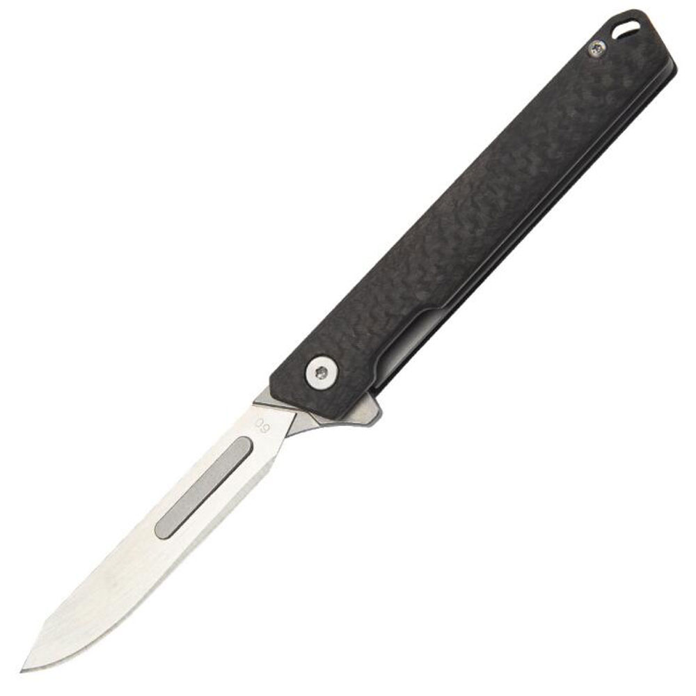 Carbon Fiber Handle Scalpel Blade Folding Knife Outdoor Camping Travel Cutter EDC Tool with free 10pcs Replaceable Blades
Carbon Fiber Handle Scalpel Blade Folding Knife Outdoor Camping Travel Cutter EDC Tool with free 10pcs Replaceable Blades