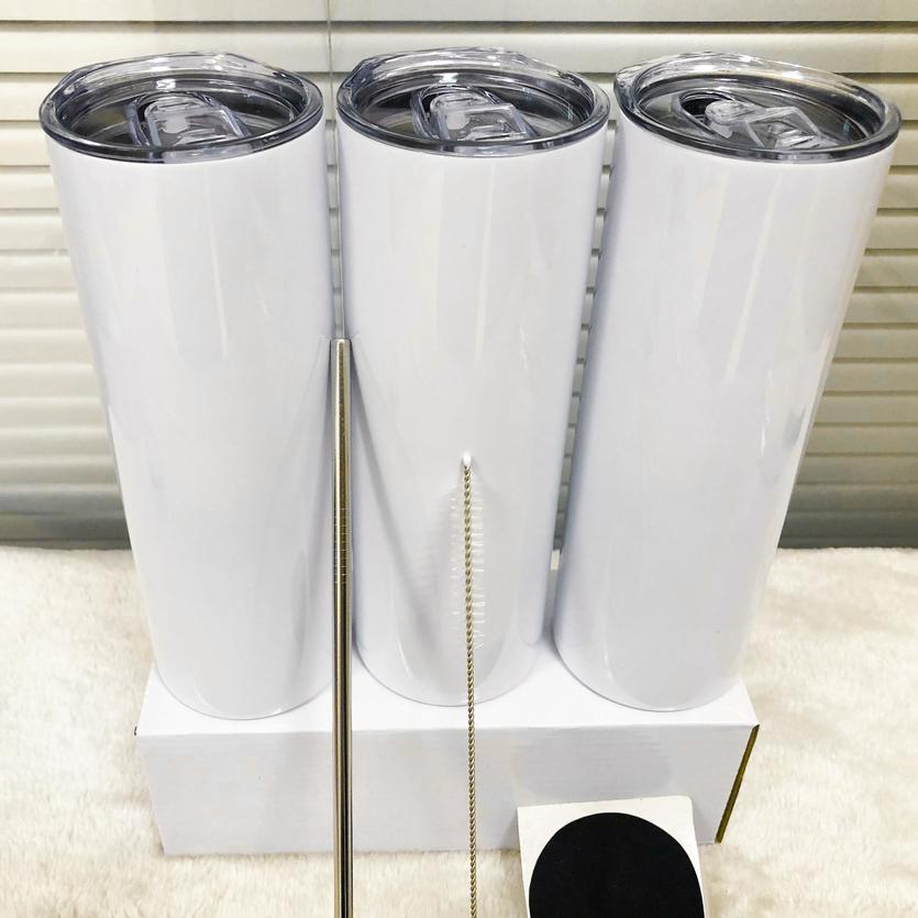 DHL Sublimation Tumblers 20oz blank white straight cup with lid straw 20oz Stainless steel vacuum insulated water mgu
DHL Sublimation Tumblers 20oz blank white straight cup with lid straw 20oz Stainless steel vacuum insulated water mgu