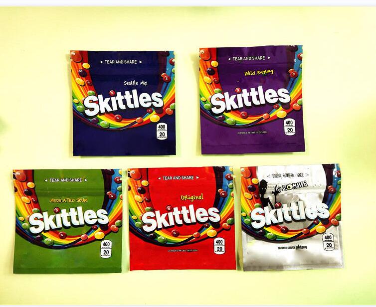5 types sour Skittles edibles packaging bags Empty soft touch skin 400MG Rainbow Packages warheads Candy smell proof resealable zipper pouch Package bag
5 types sour Skittles edibles packaging bags Empty soft touch skin 400MG Rainbow Packages warheads Candy smell proof resealable zipper pouch Package bag