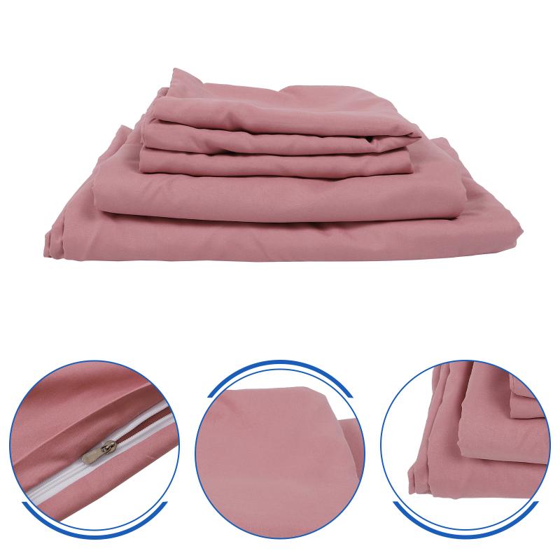 Bedding Sets 1 Set Four-piece Bed Linings Pure Polyester Pillow Cover Practical Plain Sheet, As shown
Bedding Sets 1 Set Four-piece Bed Linings Pure Polyester Pillow Cover Practical Plain Sheet, As shown