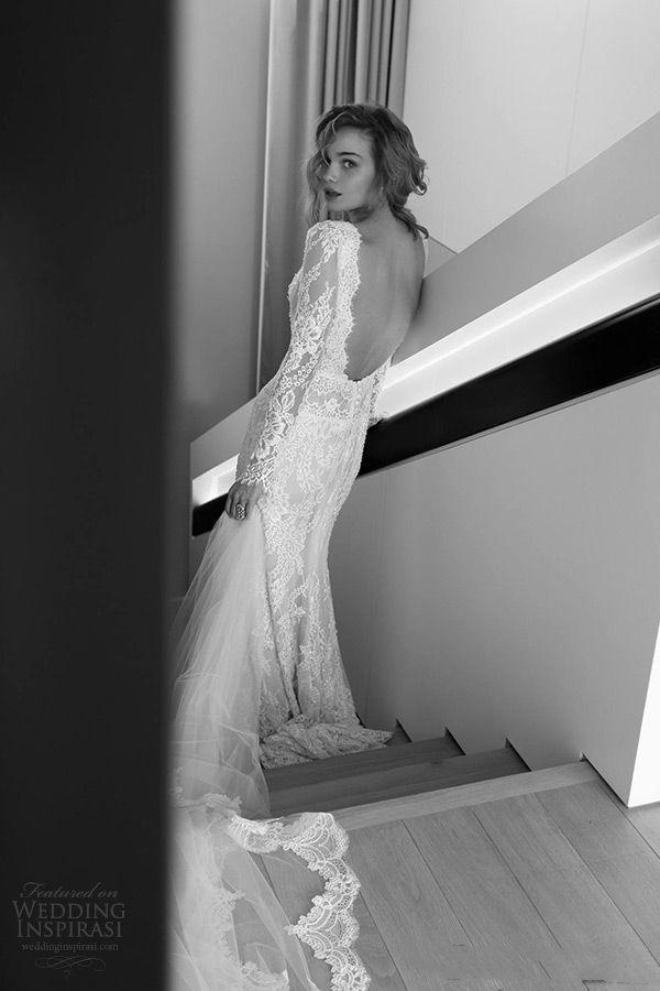 Sexy Backless Lace Mermaid Wedding Dresses Deep V Neck Country Beach Bridal Gowns Illusion Long Sleeve Vestidos de Novia 2021 Bride Dress