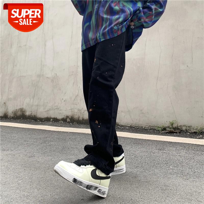 High Street Ink Painted Casual Jeans for Men and Women Ripped Straight Loose Denim Trousers Harajuku Hip Hop Jean Pants #9t0E, Black
High Street Ink Painted Casual Jeans for Men and Women Ripped Straight Loose Denim Trousers Harajuku Hip Hop Jean Pants #9t0E, Black