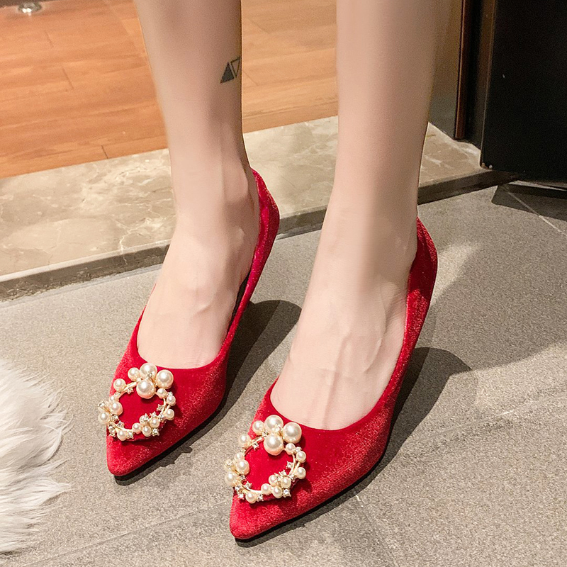 2021 New Elegant String Bead High Heels Women Red Sexy Pointed Toe Wedding Party Pumps Woman Autumn Winter Slip on Shoes Nzjw, Red single
2021 New Elegant String Bead High Heels Women Red Sexy Pointed Toe Wedding Party Pumps Woman Autumn Winter Slip on Shoes Nzjw, Red single