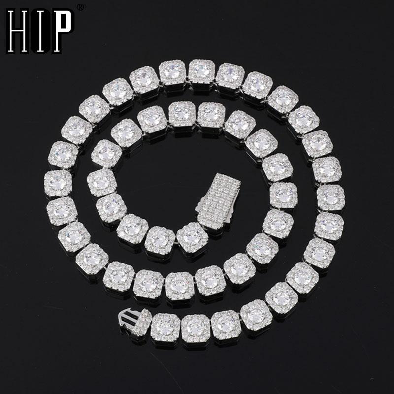 Chains Hip Hop Bling Iced Out Cubic 10MM Zirconia Necklace Geometric Square CZ Stone Tennis Chain For Men Women Jewelry, Silver
Chains Hip Hop Bling Iced Out Cubic 10MM Zirconia Necklace Geometric Square CZ Stone Tennis Chain For Men Women Jewelry, Silver