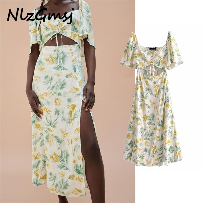 Women Green Print Long Dress Summer Short Sleeve Cut Out es Ruched Strappy Cottagecore 04 210628, As picture
Women Green Print Long Dress Summer Short Sleeve Cut Out es Ruched Strappy Cottagecore 04 210628, As picture