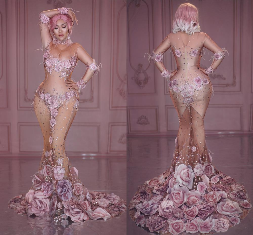 2021 New Fashion Pink Flowers Illusion Long Mermaid Prom Party for Black Girls African Sexy Evening Es Robe De Soriee Blru 
2021 New Fashion Pink Flowers Illusion Long Mermaid Prom Party for Black Girls African Sexy Evening Es Robe De Soriee Blru