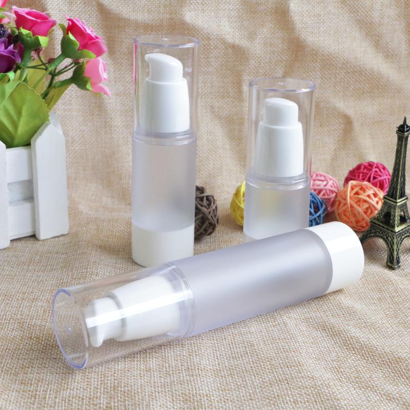 15ml 30ml 50ml Refillable Portable Travel Frosted Shampoo Bottle Makeup BB CC Cream Liquid Empty Cosmetic Containers 10pcs/lot