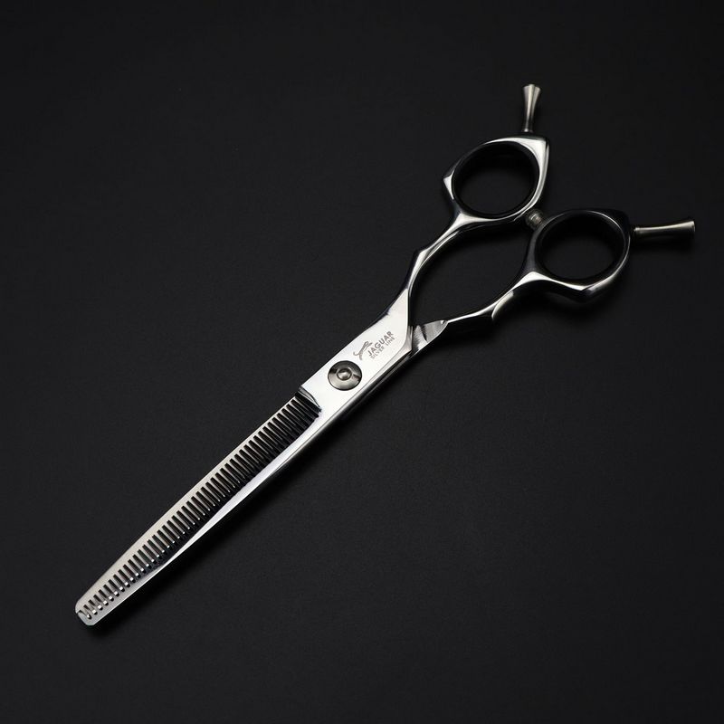 new arrival JAGUAR 6.5 inch hair scissors 6CR professional barber thinning cutting scissors Double tail