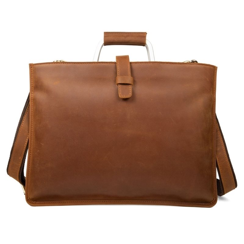 Crazy Horse Leather Men's Single Shoulder Messenger Hand briefcase leather business computer postman bag book, Brown
Crazy Horse Leather Men's Single Shoulder Messenger Hand briefcase leather business computer postman bag book, Brown