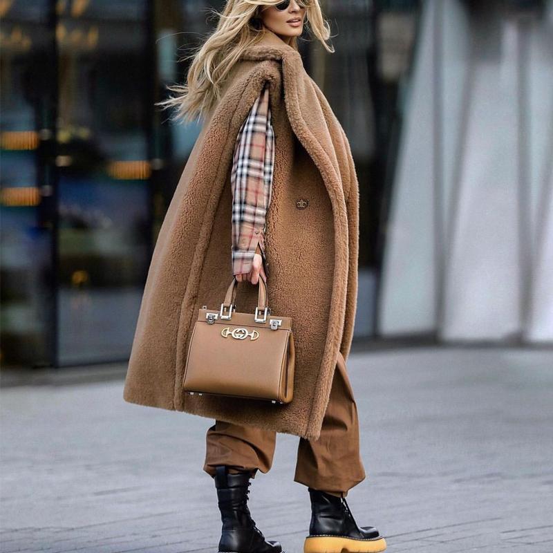 Women's Fur & Faux Teddy Gilet Long Bear Jacket Lapel Real Wool Outwear Female Sheep Vest, As picture
Women's Fur & Faux Teddy Gilet Long Bear Jacket Lapel Real Wool Outwear Female Sheep Vest, As picture
