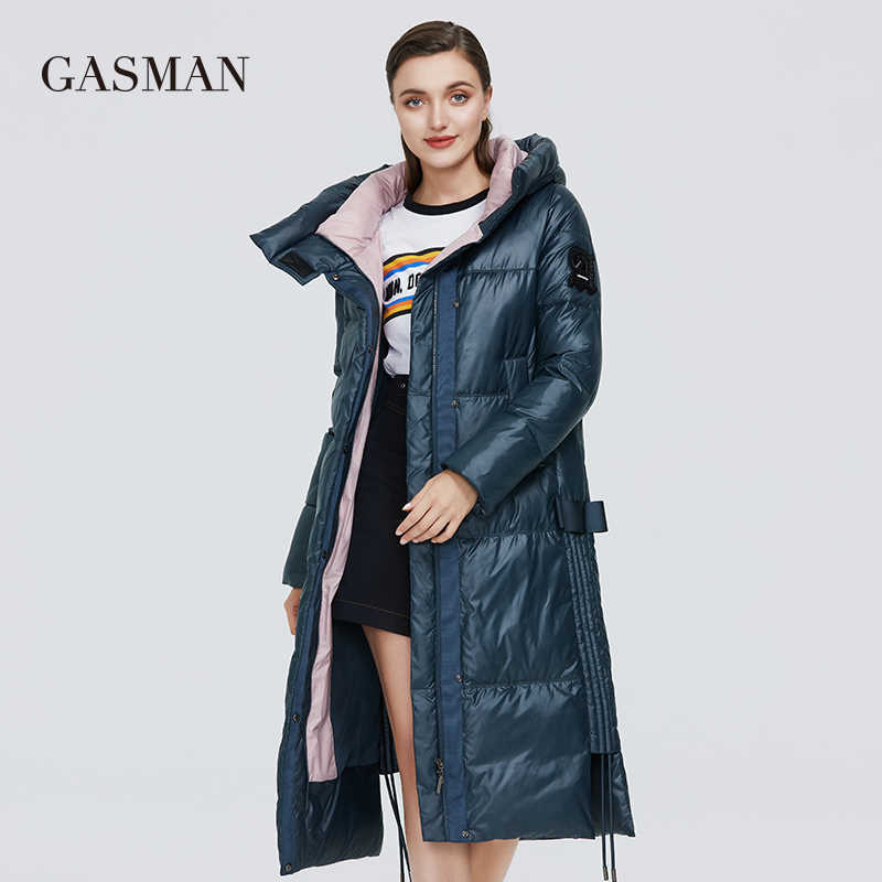 GASMAN warm long thick parka Women's winter jacket for womens hooded outwear clothes Female coat women down 027 211011