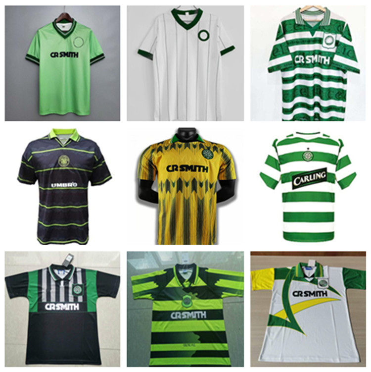 Retro Celtic 82 84 85 86 03 04 06 91/92retro Soccer Jerseys #7 LARSSON Nakamura Burley Keane Classic 99 00vintage football shirt