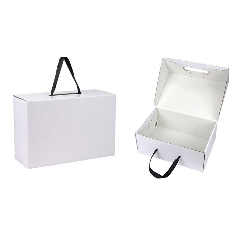 Gift Wrap 50pcs/lot White/Black Kraft Paper Box Children's Shoe Portable Case Women Men 4 Size Custom Logo