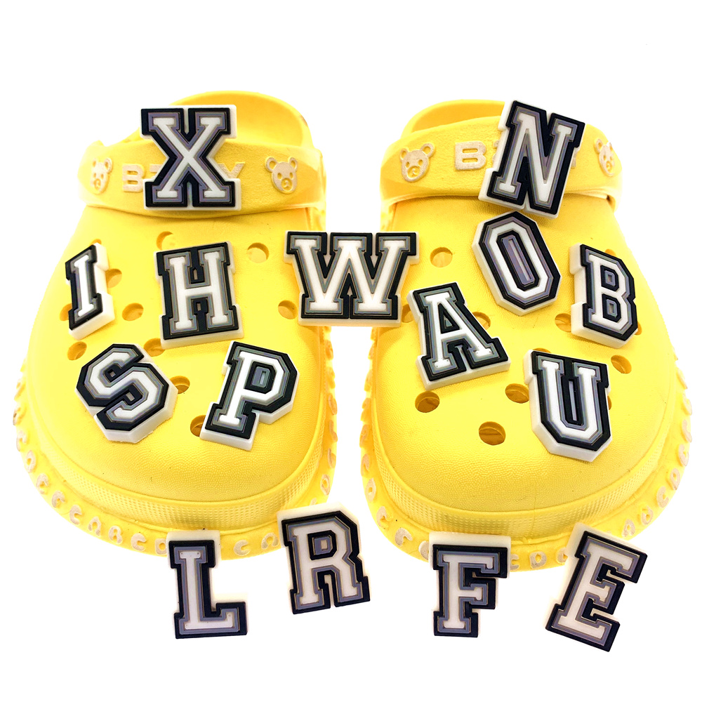 1PCS Hot Selling Black White Letter Icon Shoes Charms Silicone Decoration For Croc Buckle Alphabet Accessories Kids Gifts, White;pink
1PCS Hot Selling Black White Letter Icon Shoes Charms Silicone Decoration For Croc Buckle Alphabet Accessories Kids Gifts, White;pink