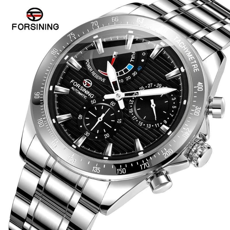 Wristwatches Forsining 2021 Power Reserve Design Automatic Mechanical Watch Stainless Steel Waterproof Wristwatch Luminous Date Clock, Type 5
Wristwatches Forsining 2021 Power Reserve Design Automatic Mechanical Watch Stainless Steel Waterproof Wristwatch Luminous Date Clock, Type 5