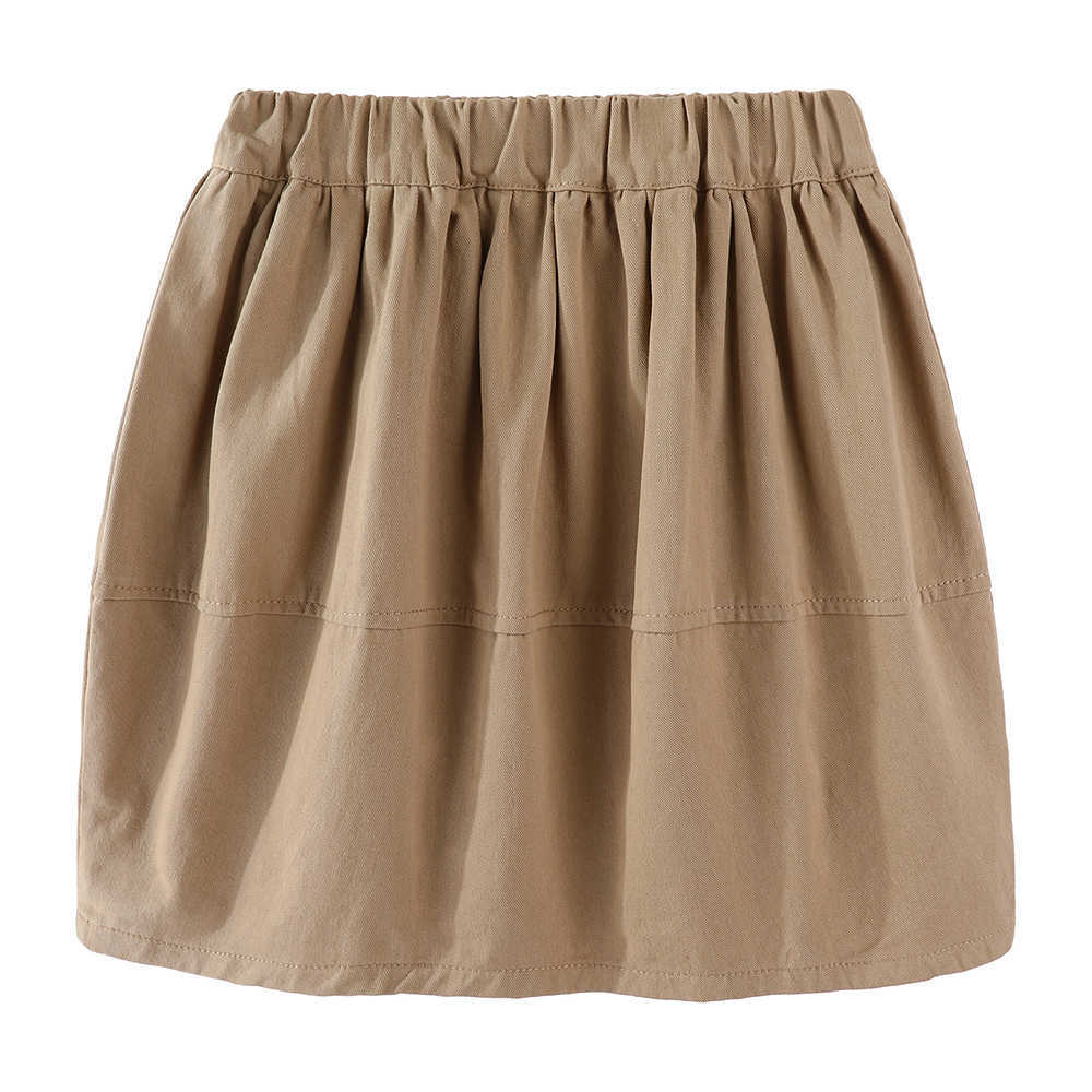 Mudkingdom Girls Skirts Plain Twill Skirt for School Girl Solid Fashion Children Clothing 2 to 7 Years Kids Clothes 210615