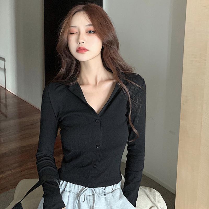 Women's T-Shirt Women Autumn T-Shirts Long Sleeve Crop Tops Jumpers Solid Color Tees Female Casual, White
Women's T-Shirt Women Autumn T-Shirts Long Sleeve Crop Tops Jumpers Solid Color Tees Female Casual, White