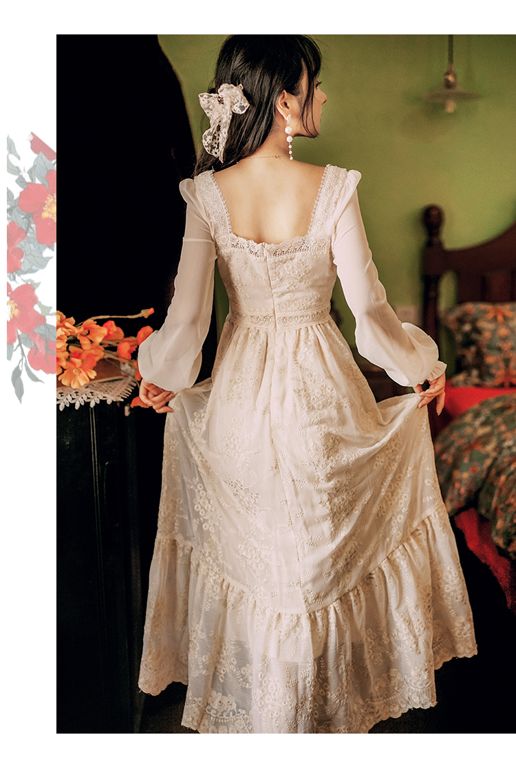 Tingfly Sweet Soft Girl A Line Dress Summer Lace Embroidery Button Decor Party Dresses Casual Street Boho Vestido Midi Feminino 210303