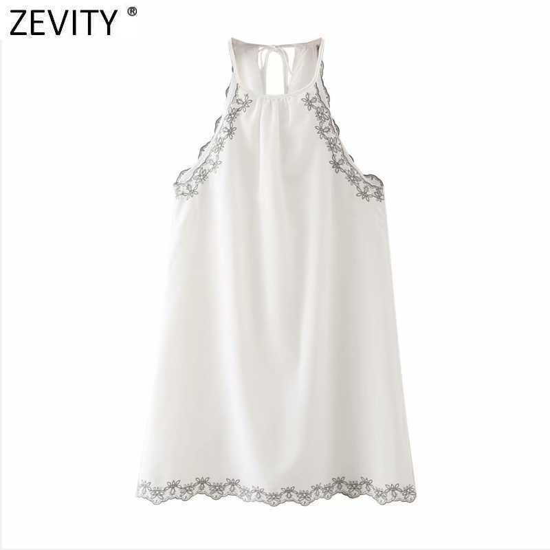 Zevity Women Fashion Edge Embroidery White Halter Dress Female Chic Sleeveless Lace Up Beach Style A Line Summer Vestido DS8201 210603, As pic ds8201gl
Zevity Women Fashion Edge Embroidery White Halter Dress Female Chic Sleeveless Lace Up Beach Style A Line Summer Vestido DS8201 210603, As pic ds8201gl