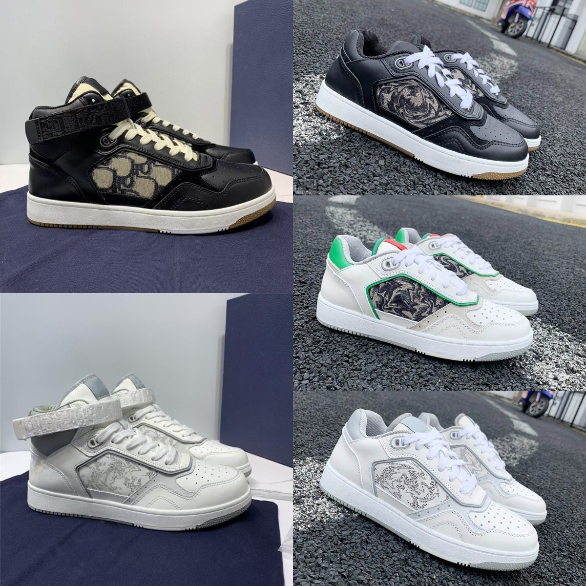 Designer Men B27 Oblique Casual Shoes Genuine Leather Sneakers Quality Women High Top Runner Trainers Stylist Low Top lace Up Shoe With Box, Color 8
Designer Men B27 Oblique Casual Shoes Genuine Leather Sneakers Quality Women High Top Runner Trainers Stylist Low Top lace Up Shoe With Box, Color 8
