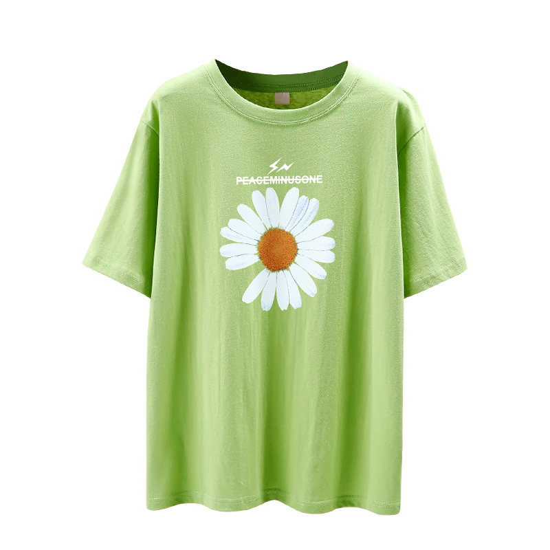 New daisy shirt women Summer Harajuku Kawaii Short Sleeve Tshirt Laides90s Korean Style T shirt Fashion Top Tees Plus Size T200614