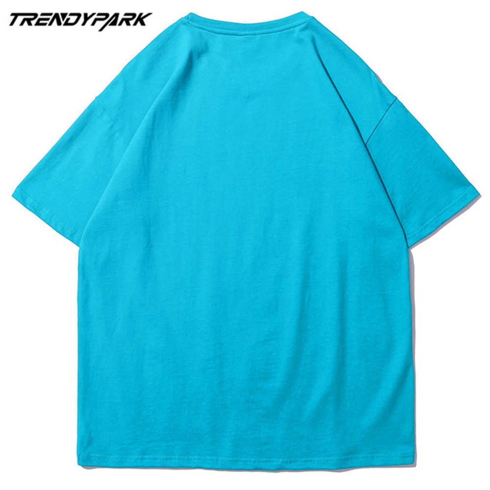 Men's T-shirt Cartoon Print Summer Short Sleeve Tee Hip Hop Oversized Cotton Casual Harajuku Streetwear Top Tshirts Clothing 210601