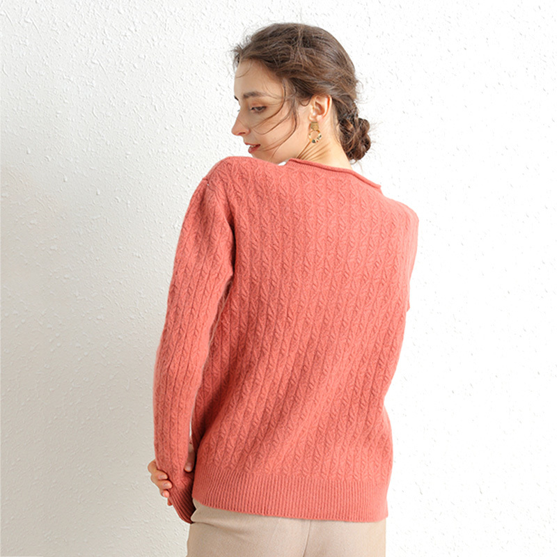 100% Merino Wool Cashmere Sweater Women Winter Warm O-Neck Long Sleeve Ladies Pullover knitted Autumn Jumper Vintage Sweater 210218
