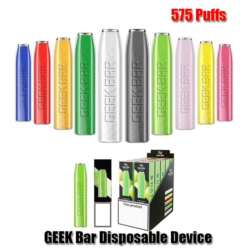 Geek Bar Disposable E Cigarettes Pod Device Kit 575 Puffs 500mAh Battery 2.4ml Prefilled Cartridges Vape Pen VS Pro Elf 1500
Geek Bar Disposable E Cigarettes Pod Device Kit 575 Puffs 500mAh Battery 2.4ml Prefilled Cartridges Vape Pen VS Pro Elf 1500