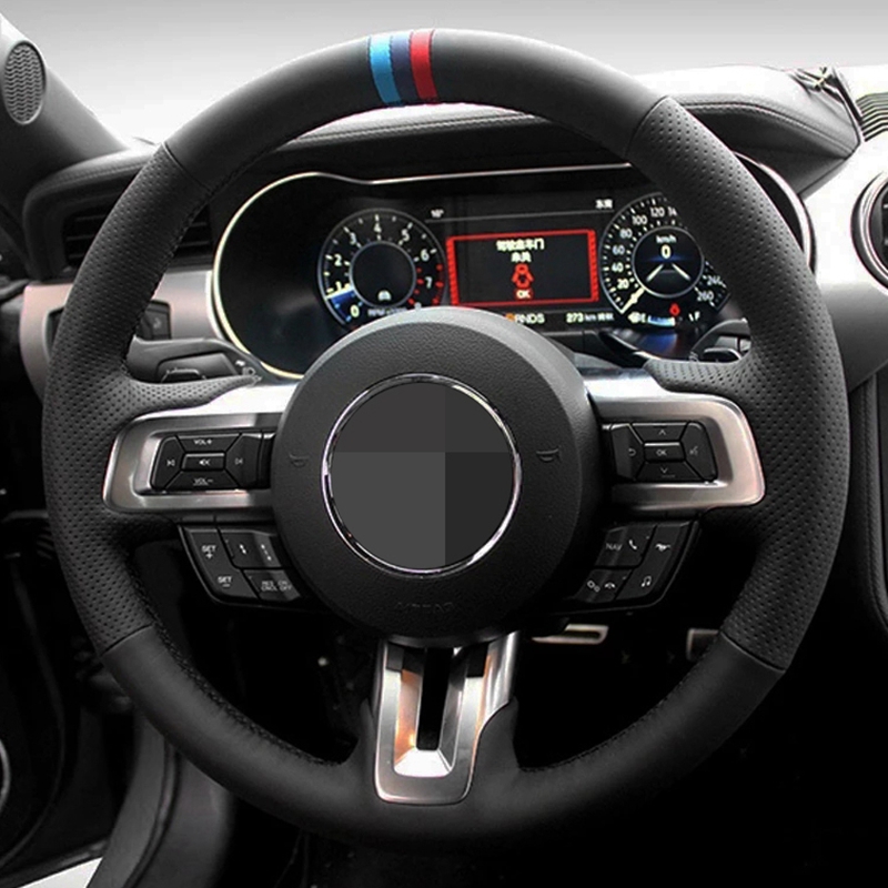 Car Steering Wheel Cover DIY Hand-Stitched Non-slip Black Artificial Leather For Ford Mustang 2015-2019 / Mustang GT 2015-2019
Car Steering Wheel Cover DIY Hand-Stitched Non-slip Black Artificial Leather For Ford Mustang 2015-2019 / Mustang GT 2015-2019