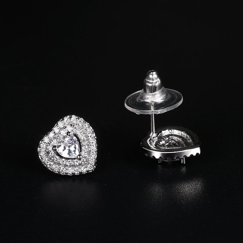 Stud Exquisite S925 Classic Copper Alloy Heart Earrings For Woman Fashion Jewelry Temperament Girl's Daily Wear
Stud Exquisite S925 Classic Copper Alloy Heart Earrings For Woman Fashion Jewelry Temperament Girl's Daily Wear