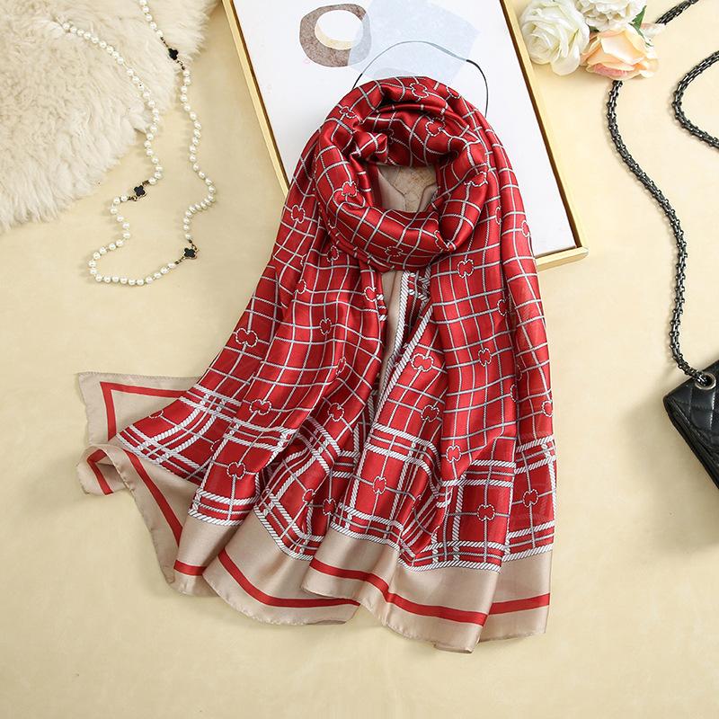 Brand Designer lattice Silk Scarf Foulard Bandana 180X90CM Long Lrage Shawls Wrpas Winter Neck Scarves Pashmina Lady Hijab 2021, Blue;gray
Brand Designer lattice Silk Scarf Foulard Bandana 180X90CM Long Lrage Shawls Wrpas Winter Neck Scarves Pashmina Lady Hijab 2021, Blue;gray