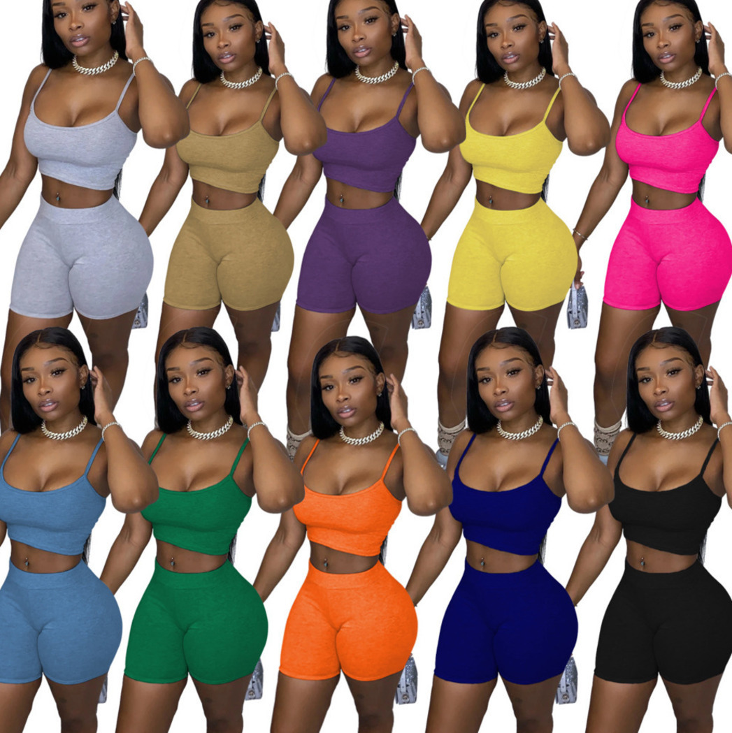 Summer Womens 2 Piece Set Shorts Outfits Tracksuit Designer Solid Color Casual Womens Clothing Sexy Suspenders Tops Suit Plus Size 1103, Purple
Summer Womens 2 Piece Set Shorts Outfits Tracksuit Designer Solid Color Casual Womens Clothing Sexy Suspenders Tops Suit Plus Size 1103, Purple