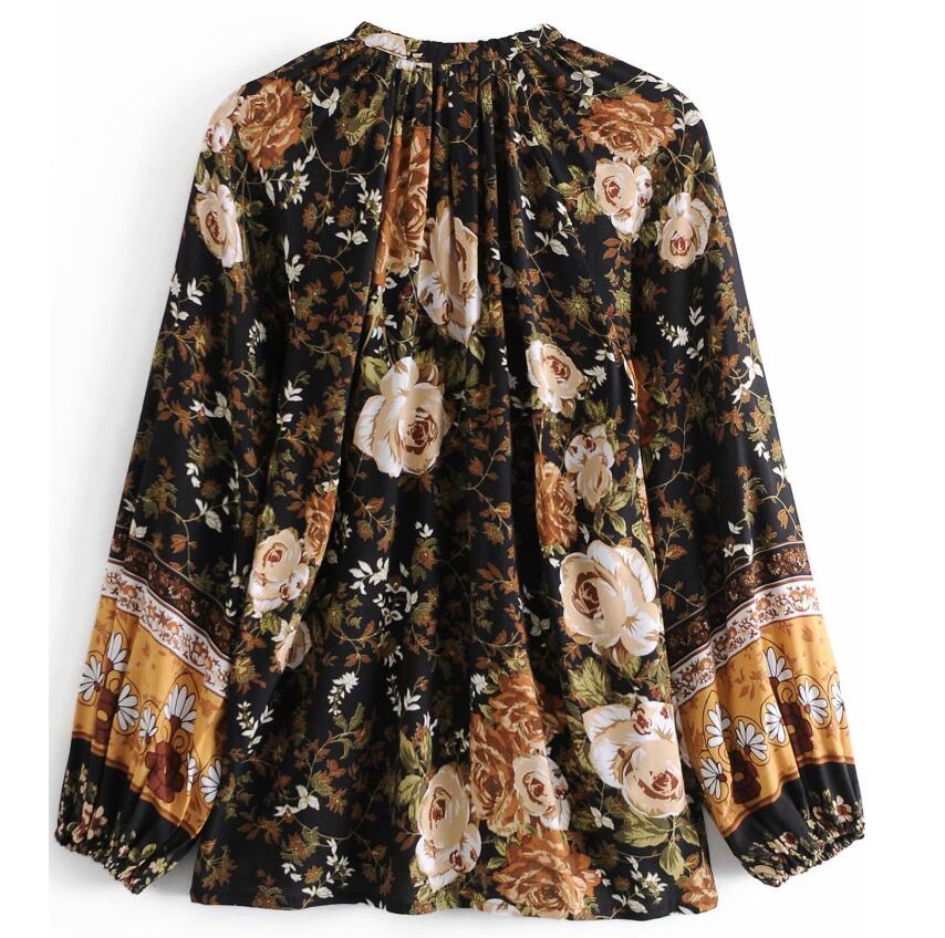 2021 Bohemia Location Flower Print Shirt Ethnic Women Tassel Bow Lace Up V neck Long Sleeve Pullover Blouse Tops, White
2021 Bohemia Location Flower Print Shirt Ethnic Women Tassel Bow Lace Up V neck Long Sleeve Pullover Blouse Tops, White