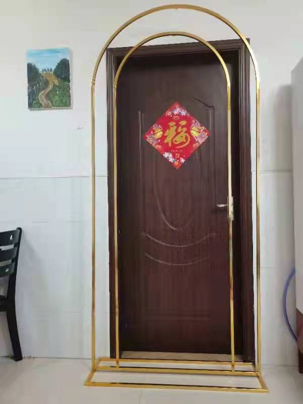 3 PCS Shiny Gold Wedding Backdrops Decoration Plinth Table Birthday Cake Cupcake Dessert Fruit Holder Door Floral Row Arch Flower Balloon Stand DIY Ba