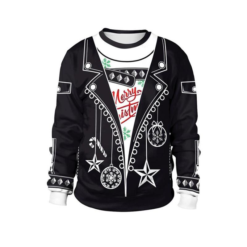 Men's Sweaters Ugly Christmas Sweater Men Women Crew Neck Pullover Holiday Party Xmas Sweatshirt Couple 3D Funny Print Jumpers Tops