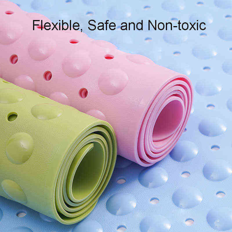 Bathroom Bathtub Large Strong Suction Anti Slip Bath Shower Mat PVC Foot Pad Dwe74 Odorless Non-Toxic 211109