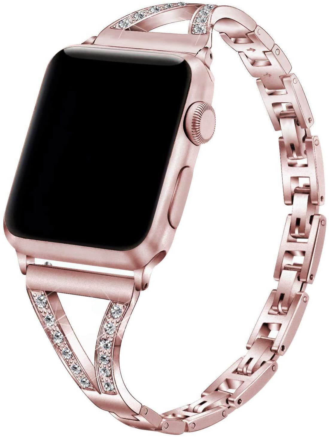 Stainless steel watch band metal luxury rhinestone crystal diamond bracelet watch strap Compatible with iwatch, Black;brown
Stainless steel watch band metal luxury rhinestone crystal diamond bracelet watch strap Compatible with iwatch, Black;brown