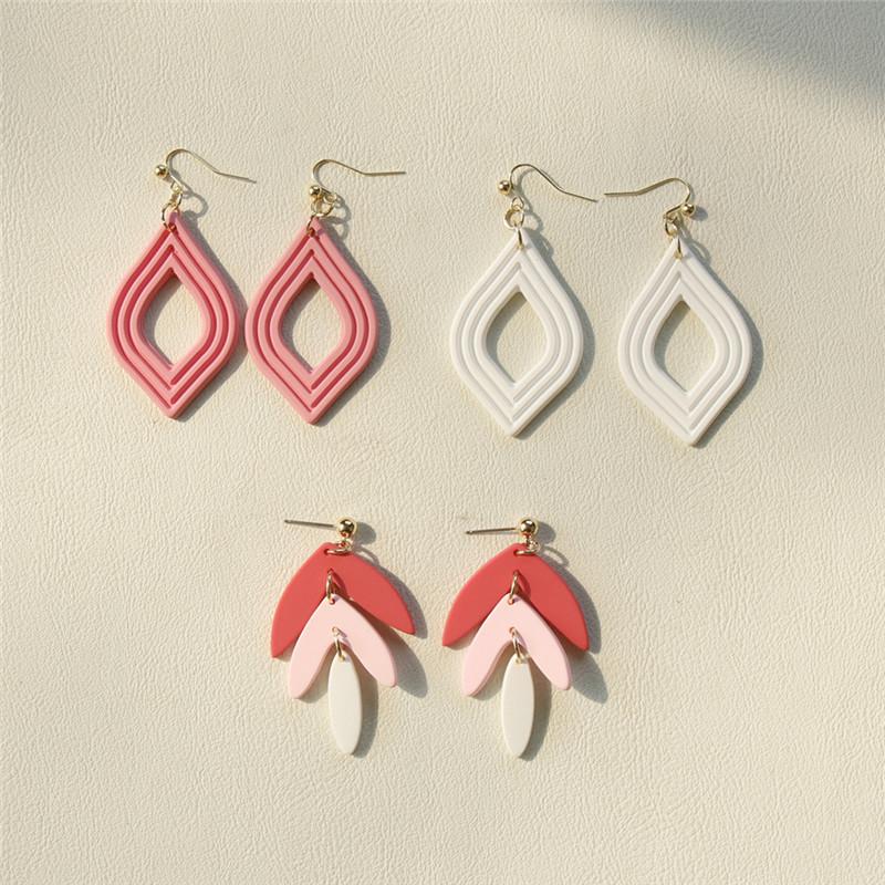 dangle & chandelier aomu ins trendy white pink color acrylic geometric hollow leaf shape drop earrings for women trip jewelry year gifts, Silver
dangle & chandelier aomu ins trendy white pink color acrylic geometric hollow leaf shape drop earrings for women trip jewelry year gifts, Silver
