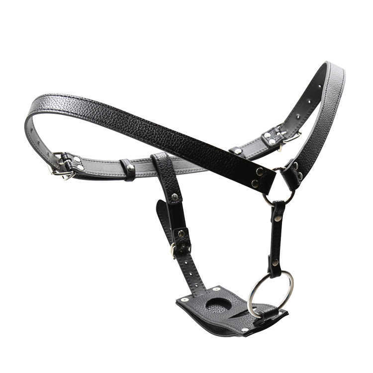 Underwear Pants Butt Plug And Dildo Harness Belt Male Leather Chastity Device BDSM Bondage Sex Toys For Men Women Y201118