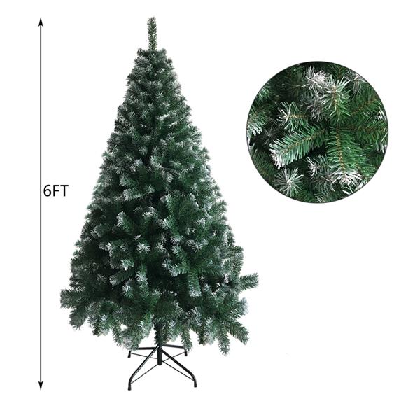 USA Stock 6FT Christmas Tree Iron Leg PVC 650 Branches Christmas Tree