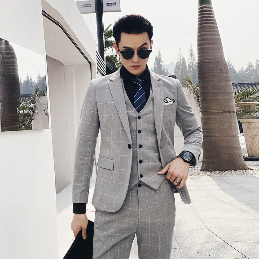 Four Seasons Current Gentleman Plaid for Men British Style Youth Male Business Social Banquet Leisure Suit Piece Sets Inbh, Black
Four Seasons Current Gentleman Plaid for Men British Style Youth Male Business Social Banquet Leisure Suit Piece Sets Inbh, Black