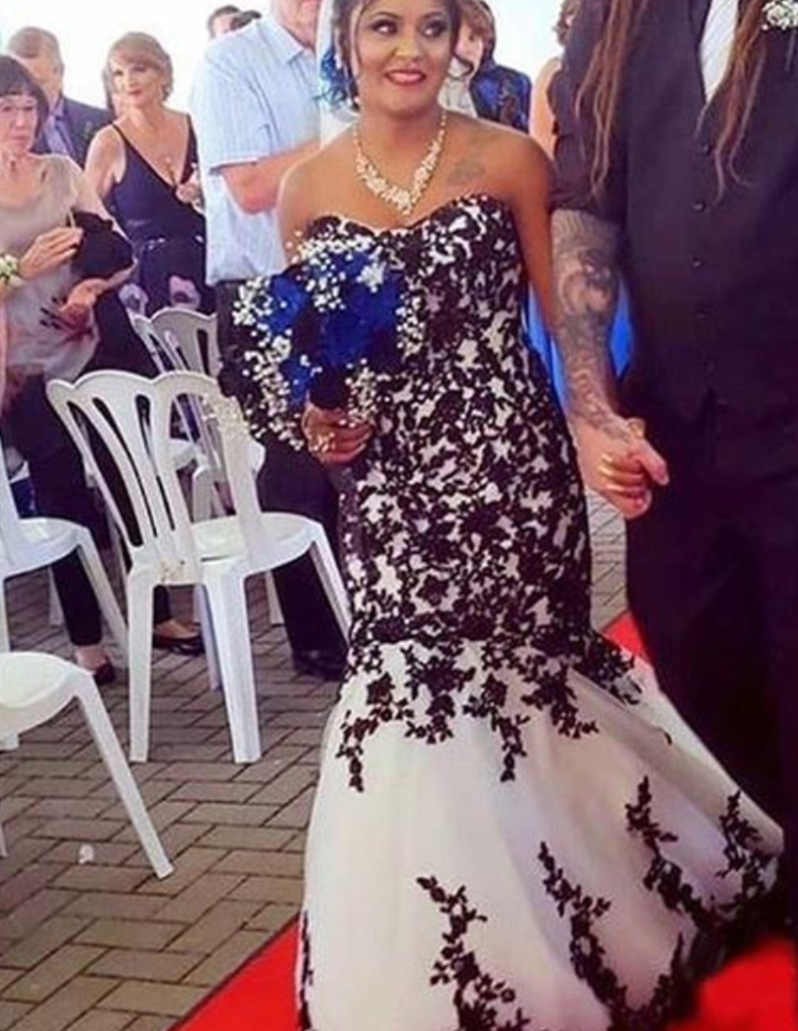 Gothic Black And White Mermaid Wedding Dresses 2021 New Lace Strapless Sweetheart Retro Plus Size Long Vintage Wedding Dress Bridal Gowns