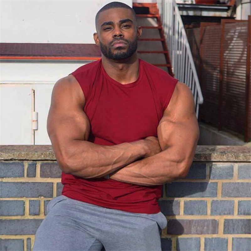Men's Compression Sleeveless Tight Shirt Fitness Mens Blank Tank Top Workout Vest Cotton Muscle Tank Top Gyms Cothing 210308