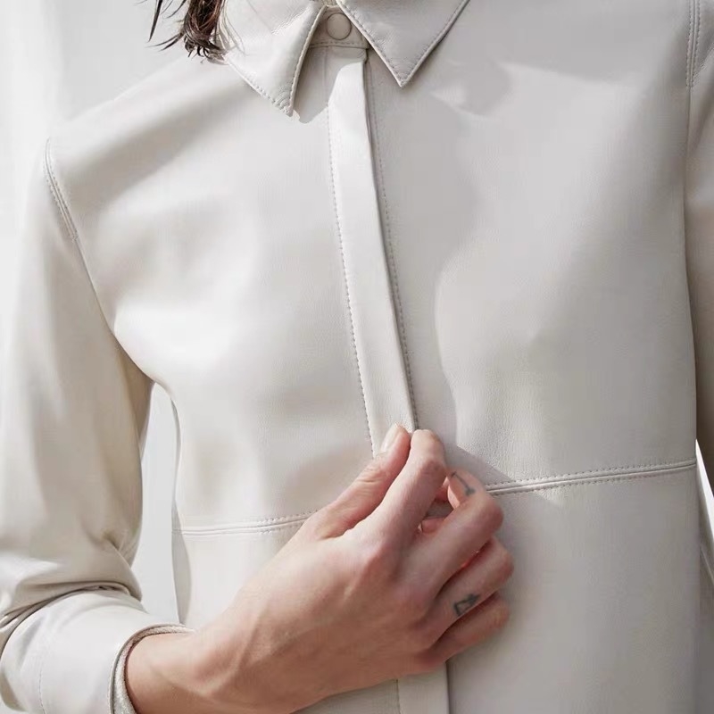 Three color new Women casual leather coat shirt jacket ladies outwear top female clothes T200811