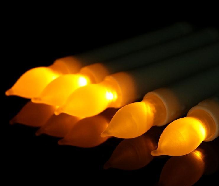 Led Light Cone Candles Electronic Taper Candle Battery Operated Flameless For Wedding Birthday Party Decorations Wholesale