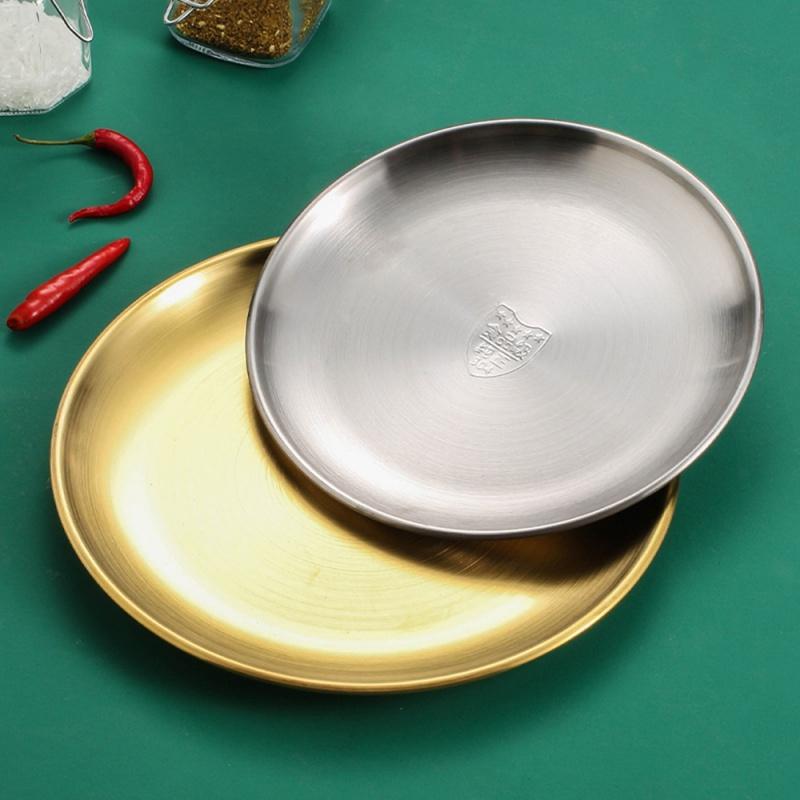 Dishes & Plates Gold Silver Stainless Steel Tray Round Dessert Dining Plate Cake Fruit Towel Snack Western Steak Kitchen Serving Platter
Dishes & Plates Gold Silver Stainless Steel Tray Round Dessert Dining Plate Cake Fruit Towel Snack Western Steak Kitchen Serving Platter