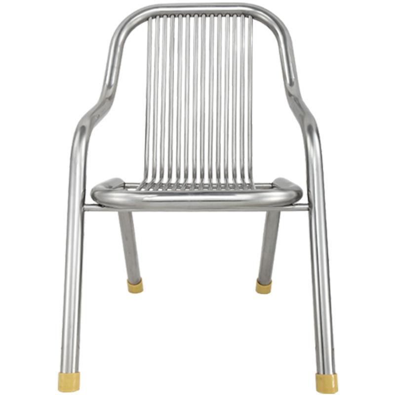 

Camp Furniture Modern Stainless Steel Chair Outdoor Home Garden Leisure Beach Backrest Waiting Chairs Minimalism