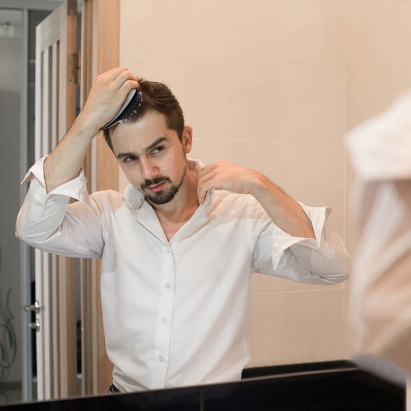 Silicone Electric Scalp Massage Comb for Hair Growth Vibrating Head r Hairbrush Acupuncture Pain X250928