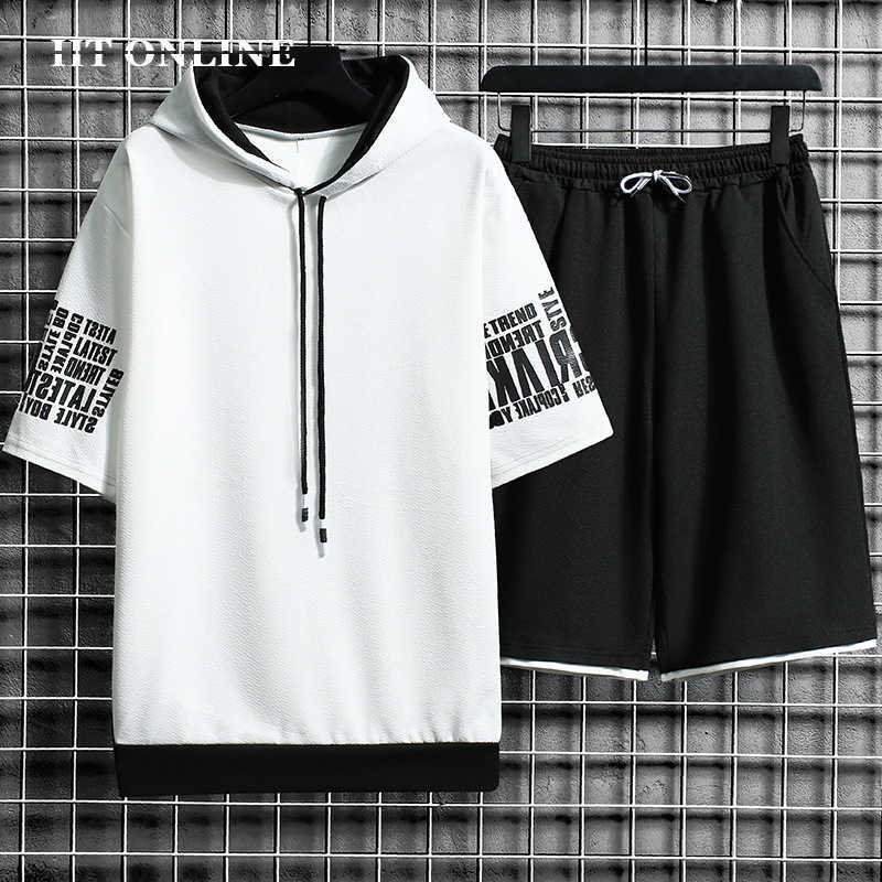 Summer Men Casual Sets Hooded Sweatshirt Harajuku Tracksuit Short Sleeve Print T-shirt+Shorts 2 PCS Jogging Male Sports Suit 210603, Gyz2070white
Summer Men Casual Sets Hooded Sweatshirt Harajuku Tracksuit Short Sleeve Print T-shirt+Shorts 2 PCS Jogging Male Sports Suit 210603, Gyz2070white