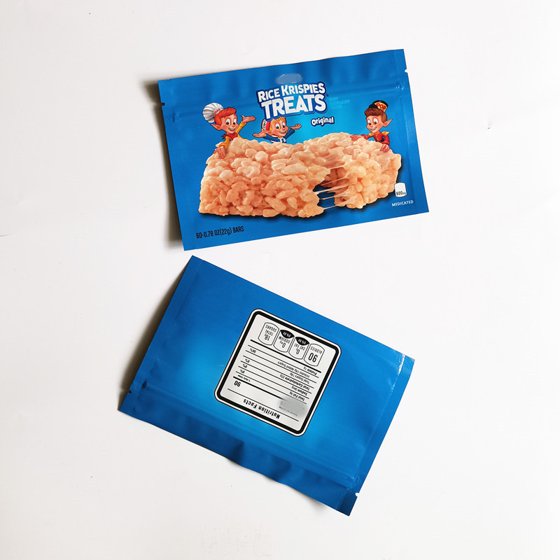 infused Rice Krispies Treats Edible Bag Smell Proof Zipper Lock Packaging mylar resealable MylarBags 500MG
infused Rice Krispies Treats Edible Bag Smell Proof Zipper Lock Packaging mylar resealable MylarBags 500MG